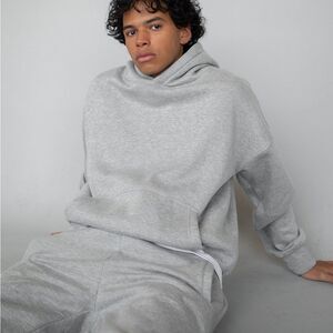 HOURS Drop Shoulder Hoodie GREY Small NWT in packaging